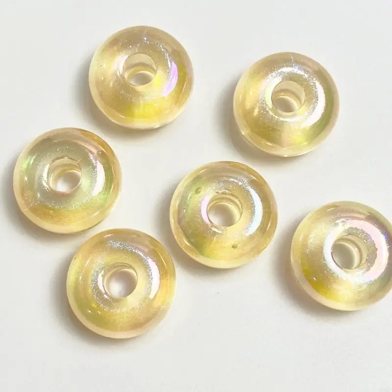 W8KF акриловые красочные бусины-разделители плоские круглые свободные бусины для