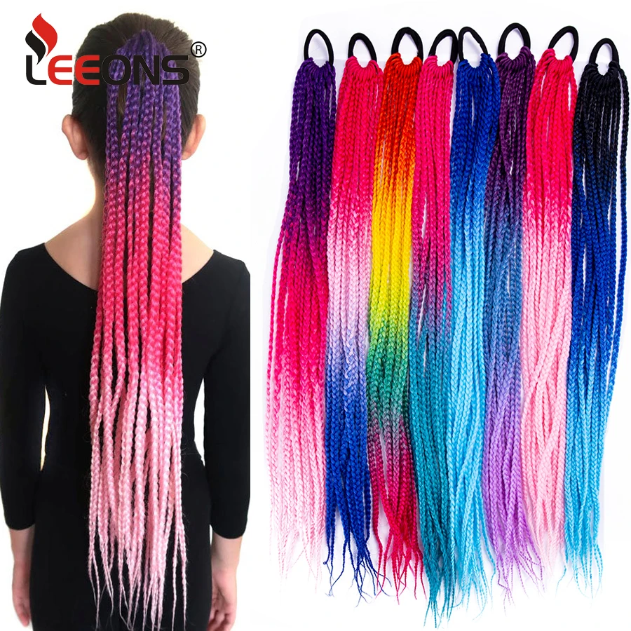 Ful Box Crochet Hair Ponytail Rubber Bands Twist Braid Rope For Kids