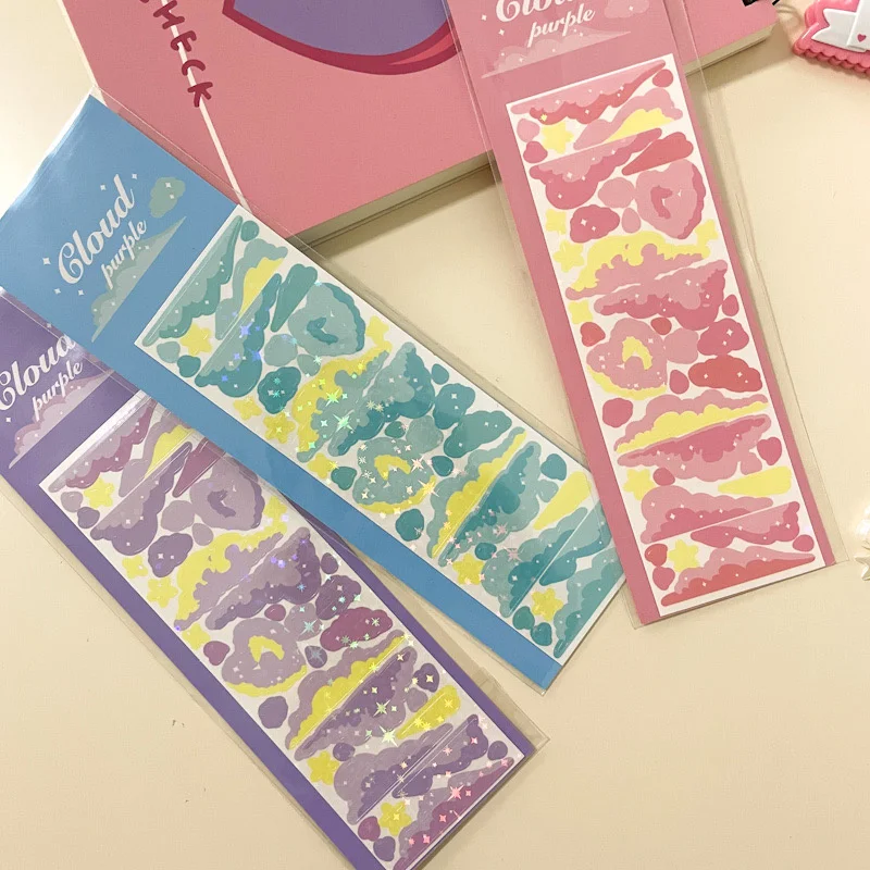 

1Pc Kawaii Ribbon Stickers Scrapbooking Decorative Cute Sticker DIY Idol Cards Diary Album Stick Label Korean Stationery