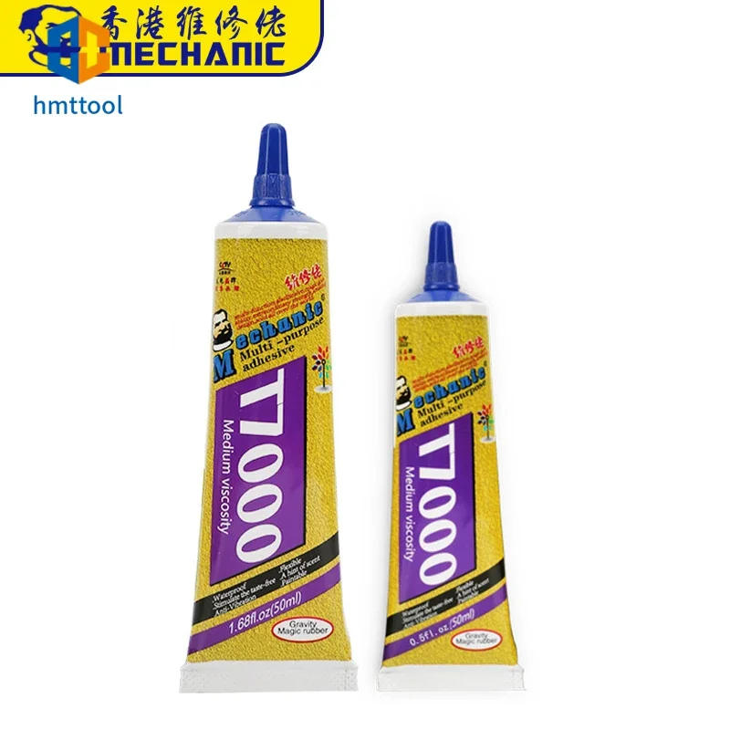 

15 мл MECHANIC T7000, черный клей, жидкий клей из эпоксидной смолы для сотового телефона, блестящий клей