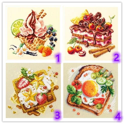 Китайские наборы для вышивки крестом рукоделия пищевая серия сделай сам 16CT 14CT 18CT