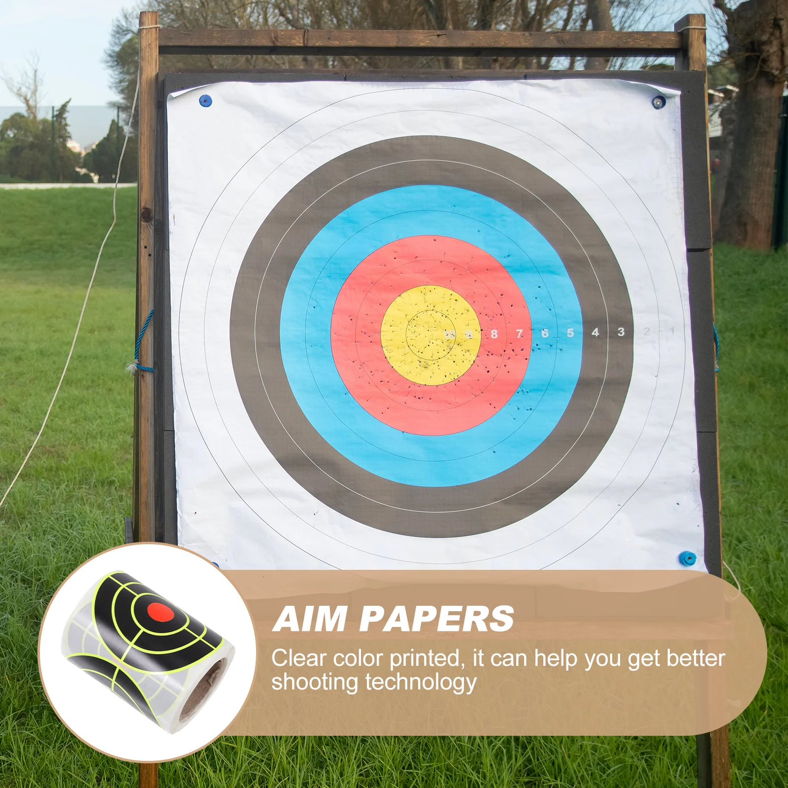 

200 Pcs Outdoors Stickers Mark Charge Fluorescent Color Papers Shooting Bow Arrow Aim Major Practical Creative