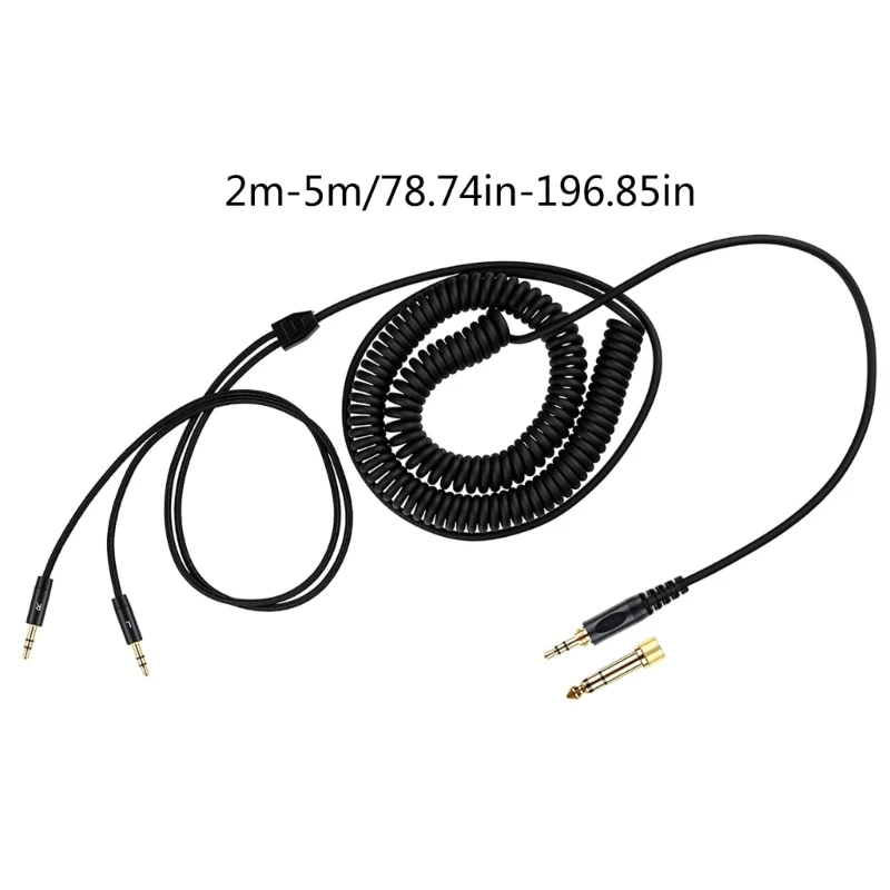 Двойной пружинный кабель 3 5 мм гарнитура для телефона Denon AH-D7100 7200 D600 D9200 5200 Headphon