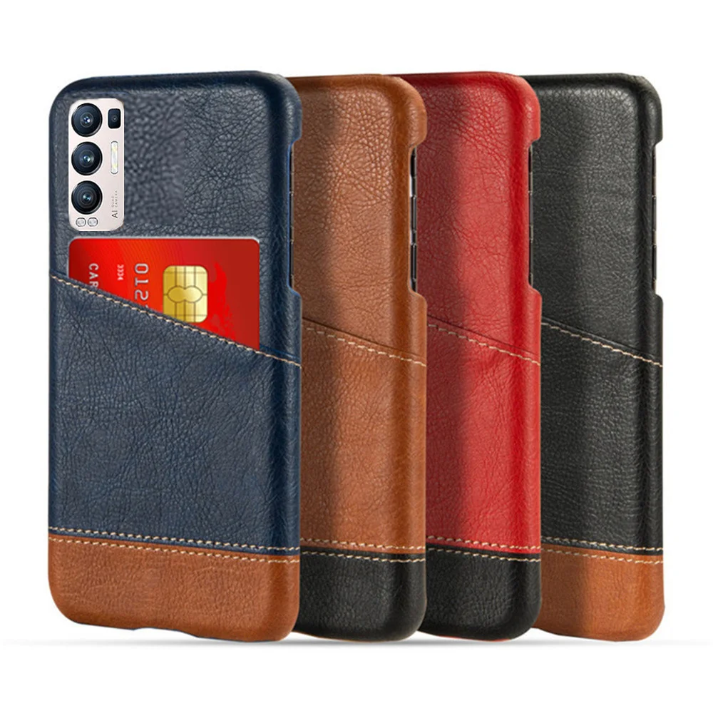 

Luxury Case For OPPO Find X3 Neo Case For Find X3 Neo Coque Mixed Splice PU Leather Credit Card Cover For Find X3 Neo Fundas