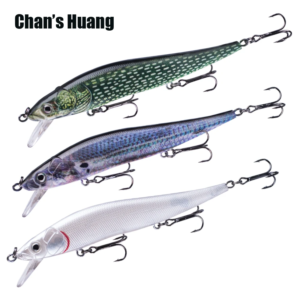 

Chan's Huang 3PCS / BOX Shallow Diver Artificial Hard Bait 3D Eye Bass Trout Perch Fishing Lures Floating Minnow Fishing Set