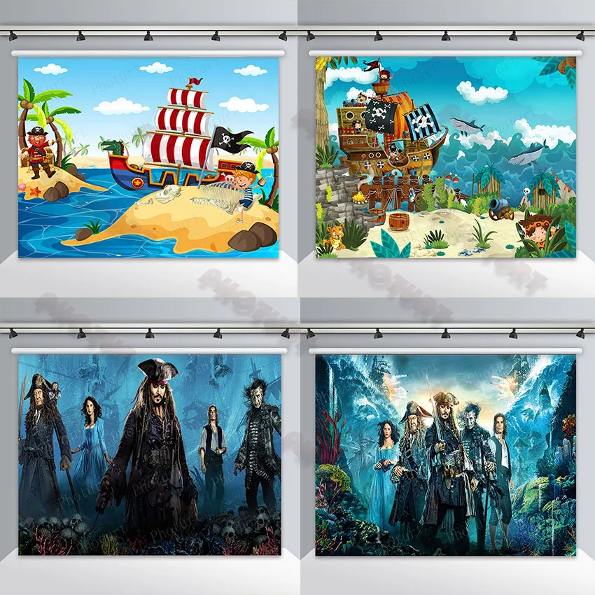 Фон для фотосъемки с пиратским принтом