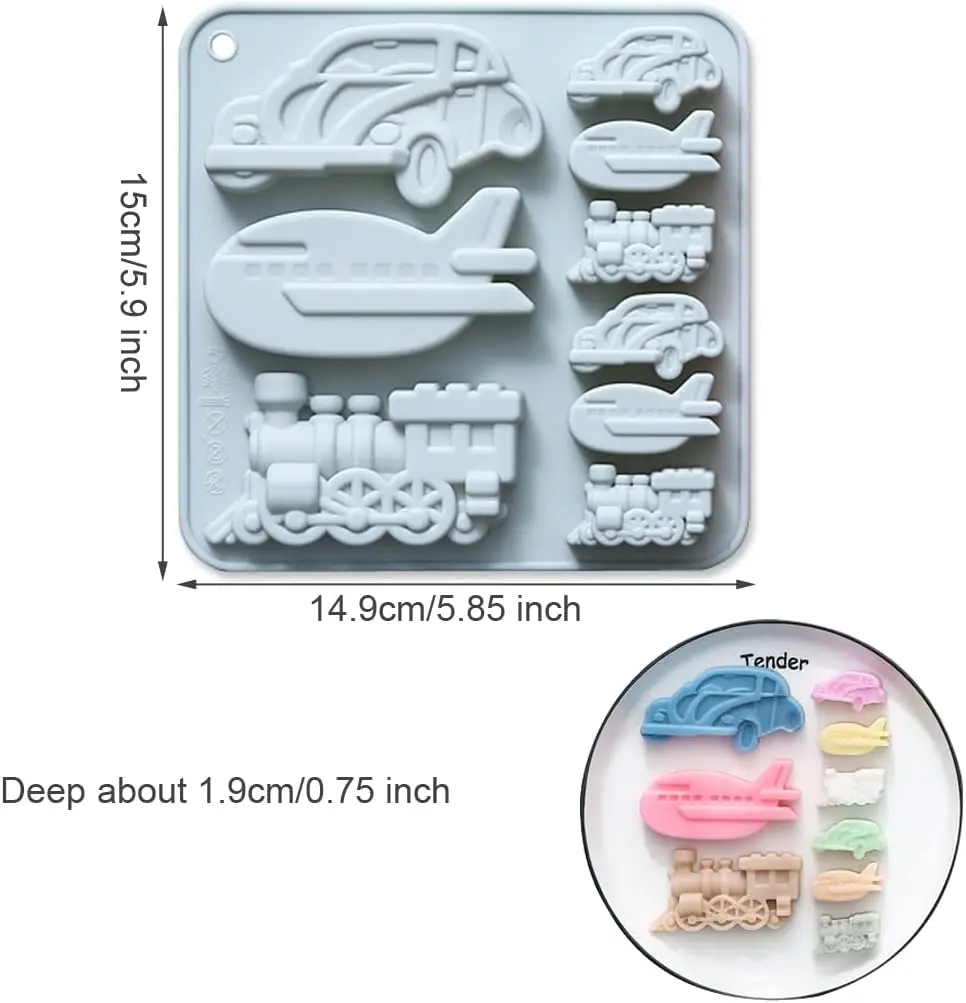 

Силиконовые формы для выпечки 3D авто, поезд, самолет