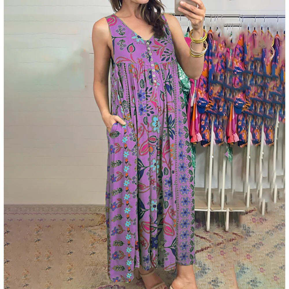 

Женское летнее платье в стиле бохо, тонкое милое стильное пляжное платье с цветочным принтом, туника, сарафан, свободное платье-футболка, мини-платье