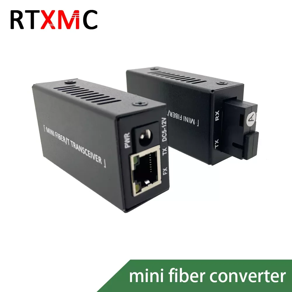 

Smallest 1GE1GF case mini Gigabit Fiber Optical Media Converter 10/100/1000Mbps SingleMode Single Fiber SC Port NO Power Supply