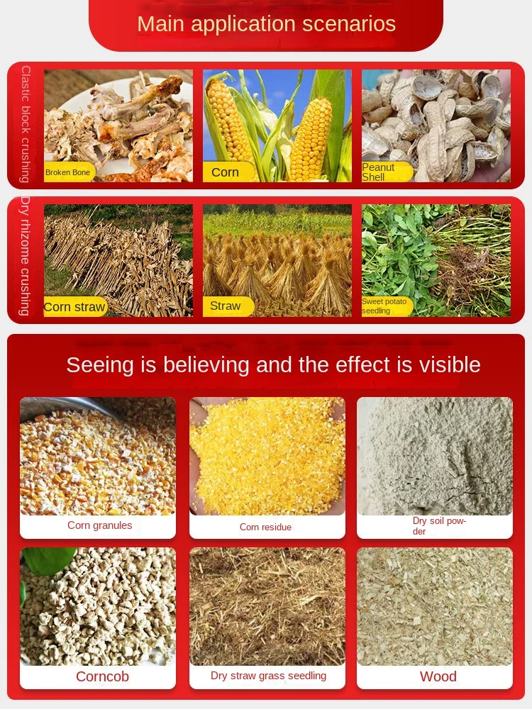 Yjq молотковая шлифовальная машина кукурузная Мандрель солома кормовая смесь для