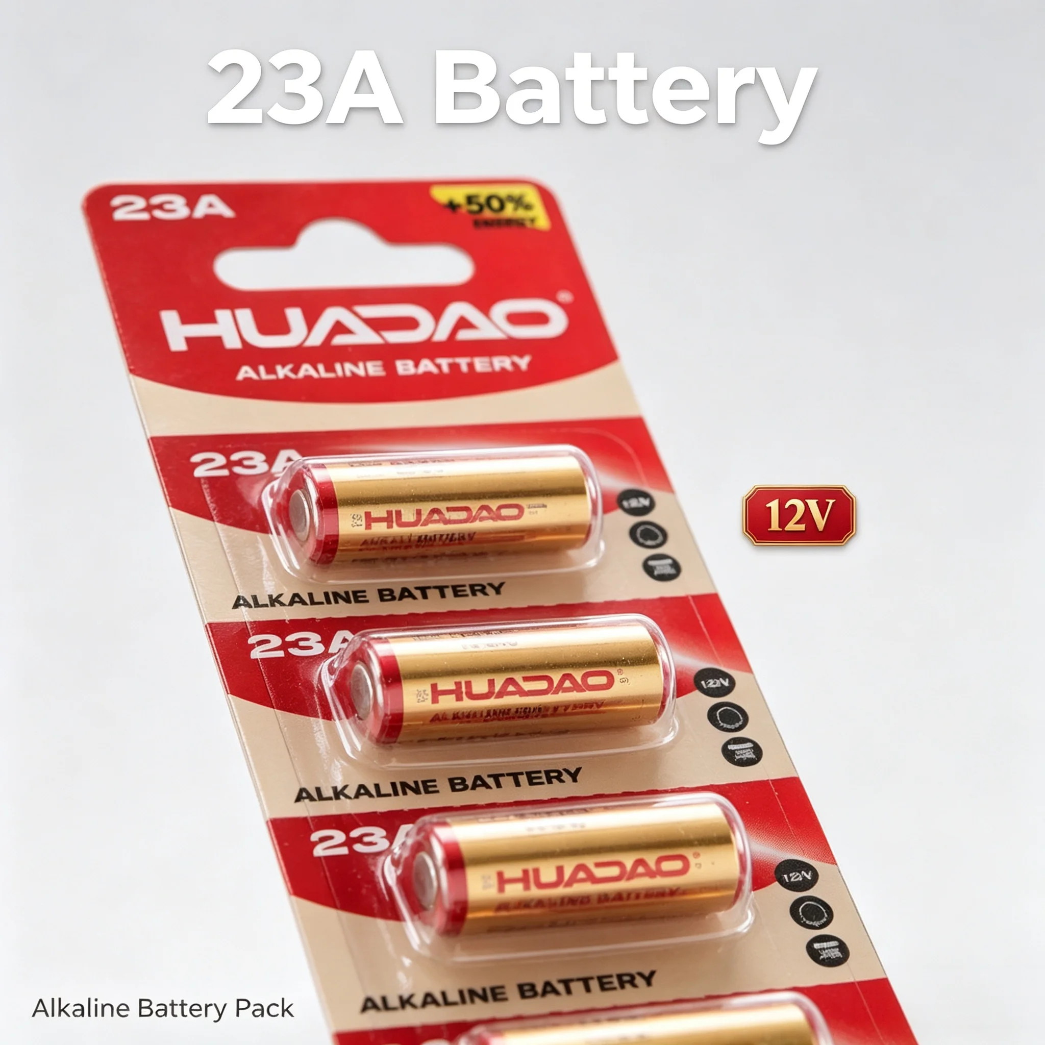 Фото Батарейка щелочная сухая 23A 12V для дверных звонков, пультов ДУ, игрушек L1028 21/23 A23 E23A K23A V23GA GP23A RV08 LRV08 23A №1