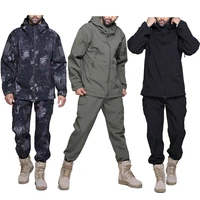 hiking army jackets men military jackets airsoft camping tactical jacket pants soft shell waterproof hunting suit windbreaker
