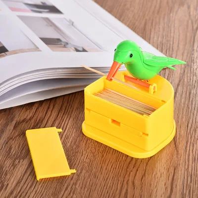 Criativo pessoal casa pássaro titular palito automático simples e conveniente bambu vara caixa