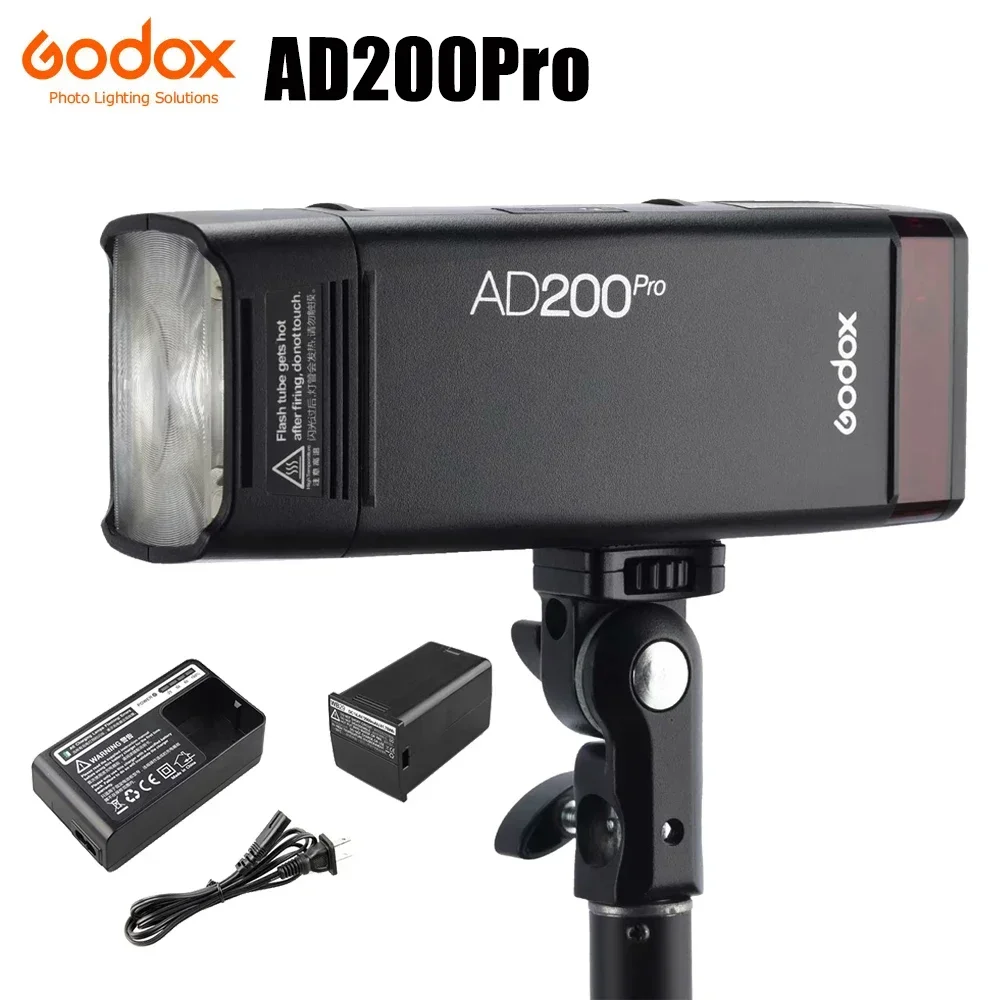 Godox AD200pro 200Ws Speedlight Flash Luar Ruangan TTL HSS 2.4G Nirkabel X AD200 PRO Saku для Sony Nikon Canon Fujifilm