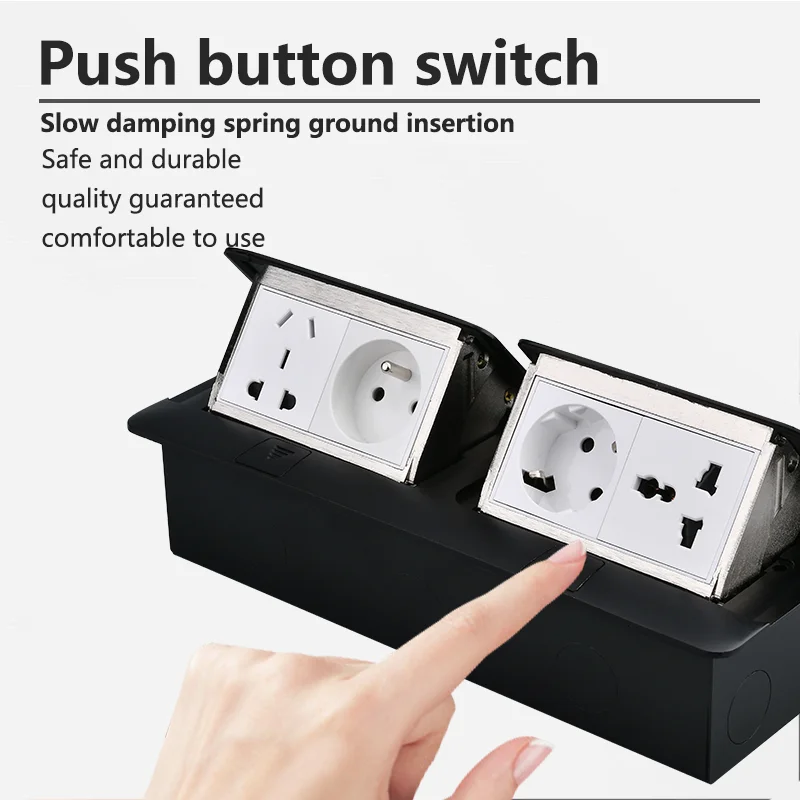 Настольная розетка европейского стандарта с USB-разъемом HDMI всплывающая