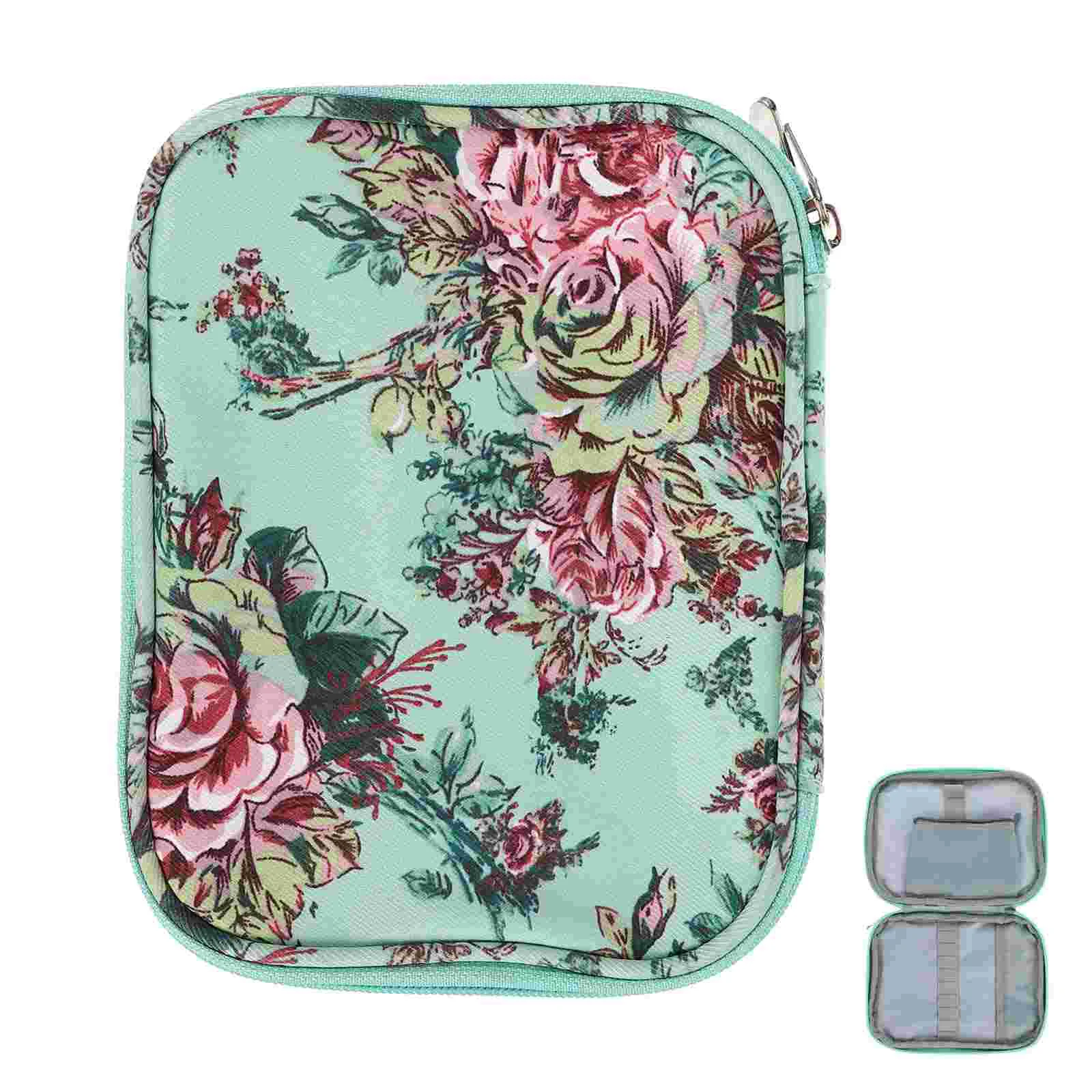 

Bagcrochet Organizer Storage Knitting Sewing Decorative Large Case Hook Accessories Tools Capacity Circular Bags Zipper Empty