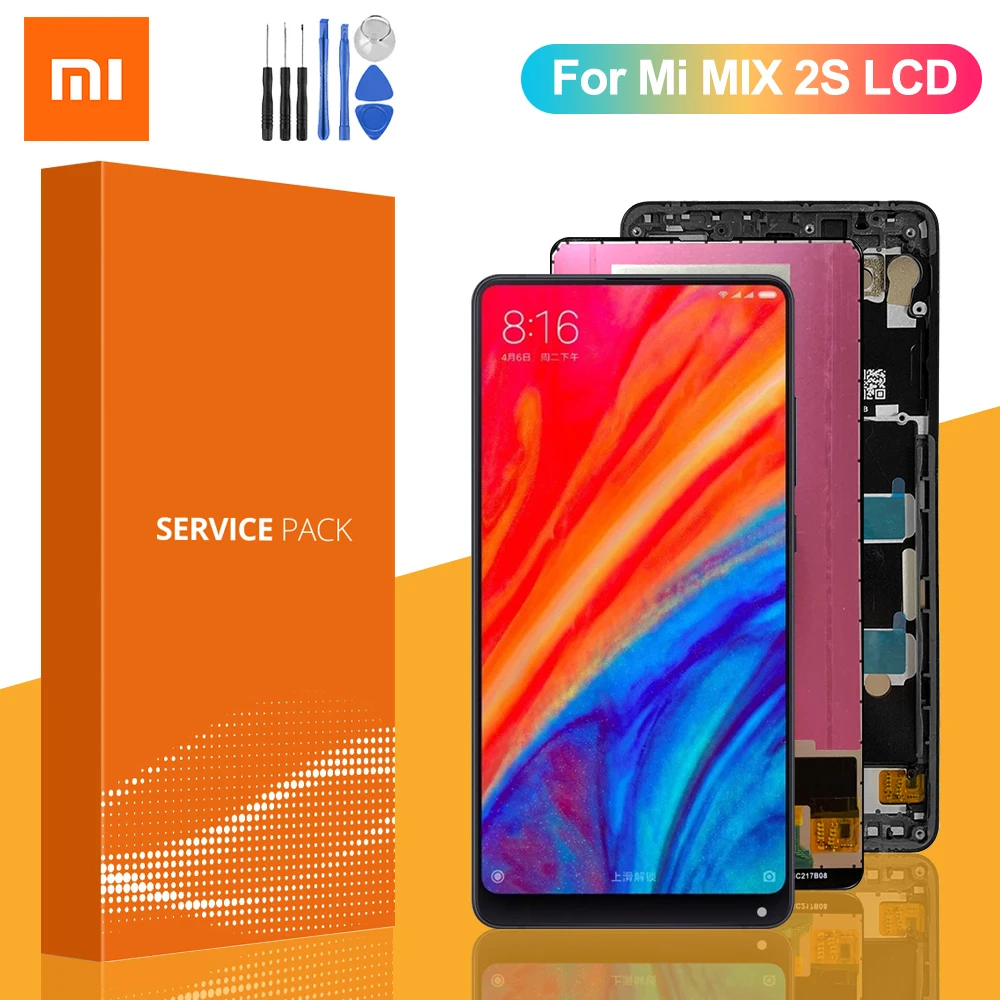 

100% Tested For Xiaomi Mi Mix 2S LCD Display Touch Screen Digitizer Replacement Assembly Glass Panel 5.99" For Xiaomi Mi Mix2S