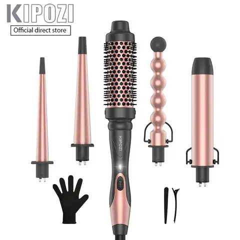 KIPOZI электрические щипцы для завивки волос 5 в 1 Сменные щипцы для завивки длинные щипцы для завивки профессиональные щипцы для завивки волос...