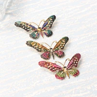 2022 large crystal rhinestone butterfly brooch spring insect brooch coat brooch fashion clothing jewelry