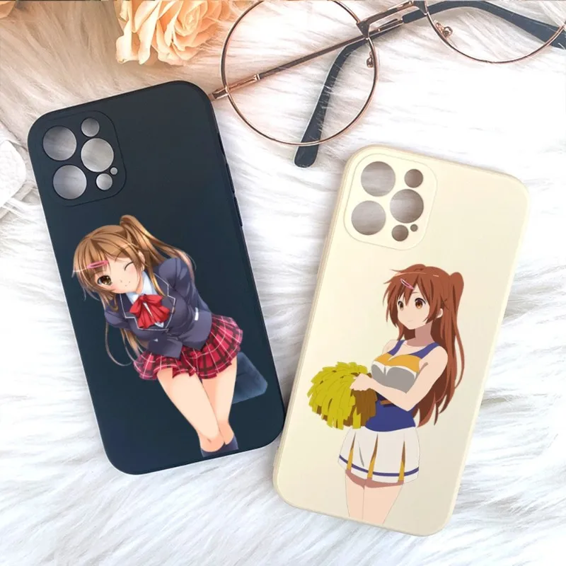 

Nibutani Shinka Phone Case For IPhone 14 11 12 13 Pro Max X XR XS Max 6 6S 7 8 Plus SE 2022 Liquid Square Color Phone Cover