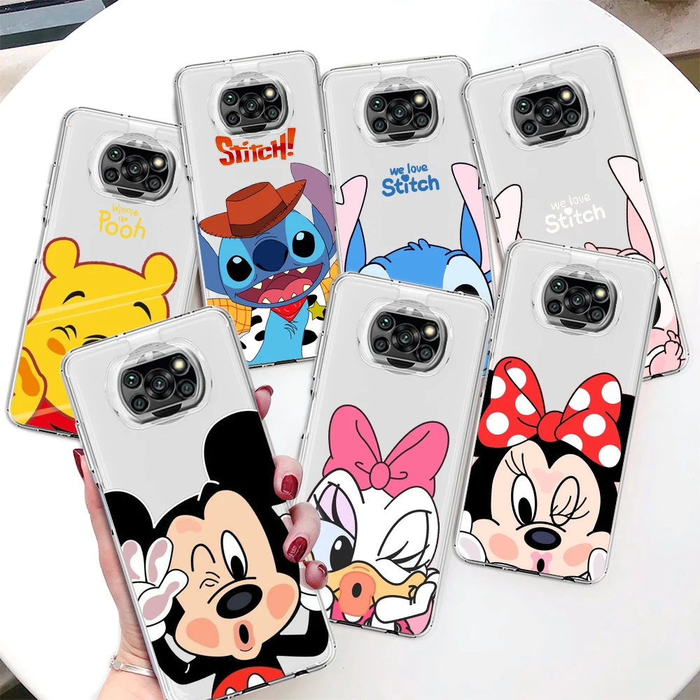 

Чехол для телефона с Микки и Минни стичем для Xiaomi Poco X3 NFC 11 A2 8 Lite 11T 5G M3 10T 10 M4 Pro 9T F1 CC9 9SE 11 Ultra CC9E