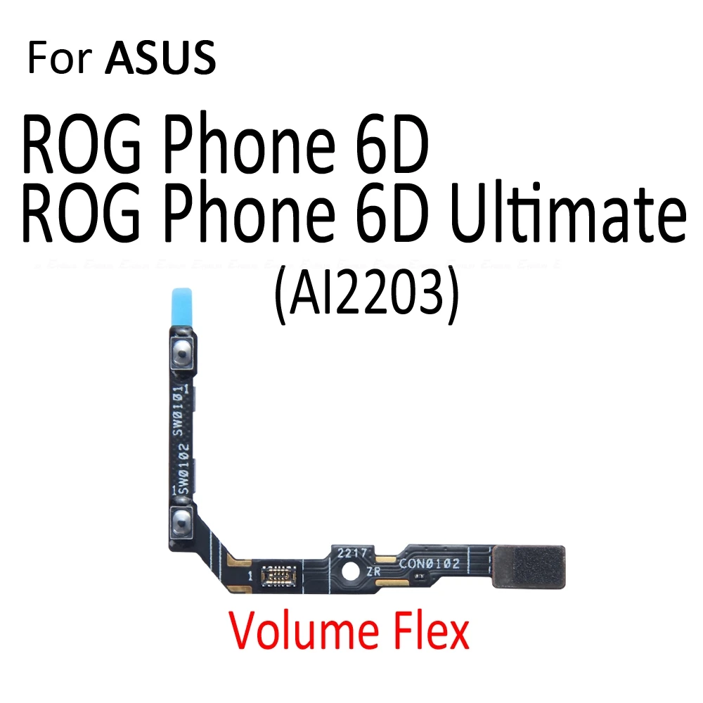 Фото Для Asus ROG Phone 1 2 II 3 Strix 5 5s 6 8 9 FE Pro 6D Ultimate: кнопка включения/выключения, кнопка регулировки громкости, гибкий шлейф, запчасти для ремонта №3
