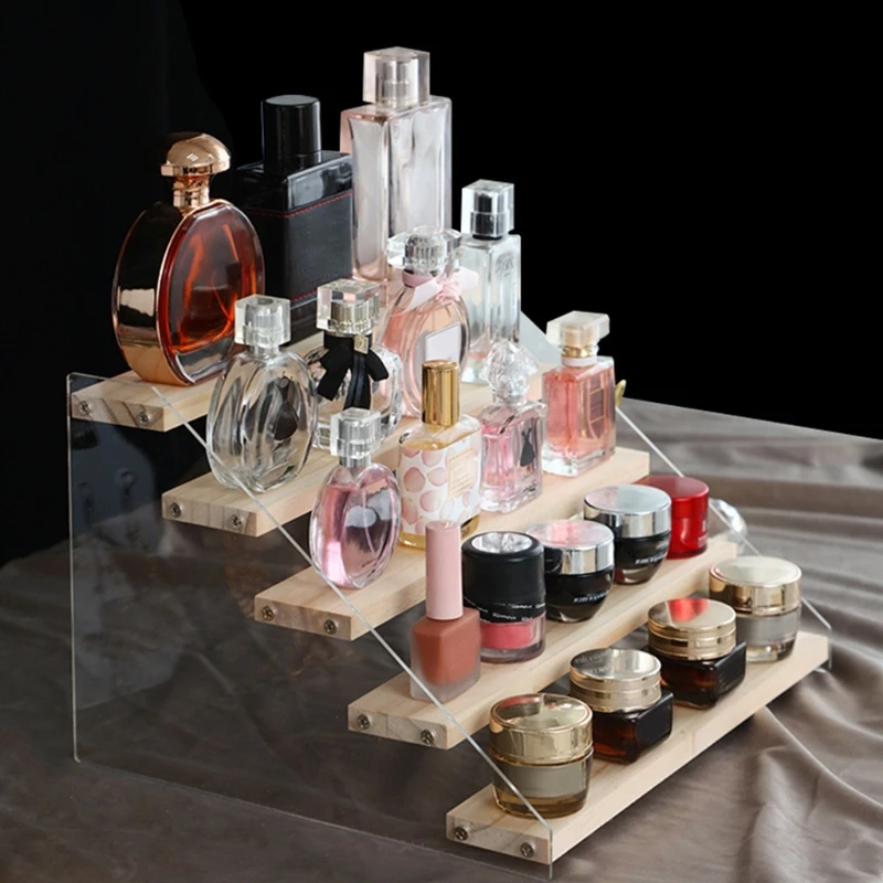 Демонстрационная стойка из акрила и дерева витрина для фигурок органайзер