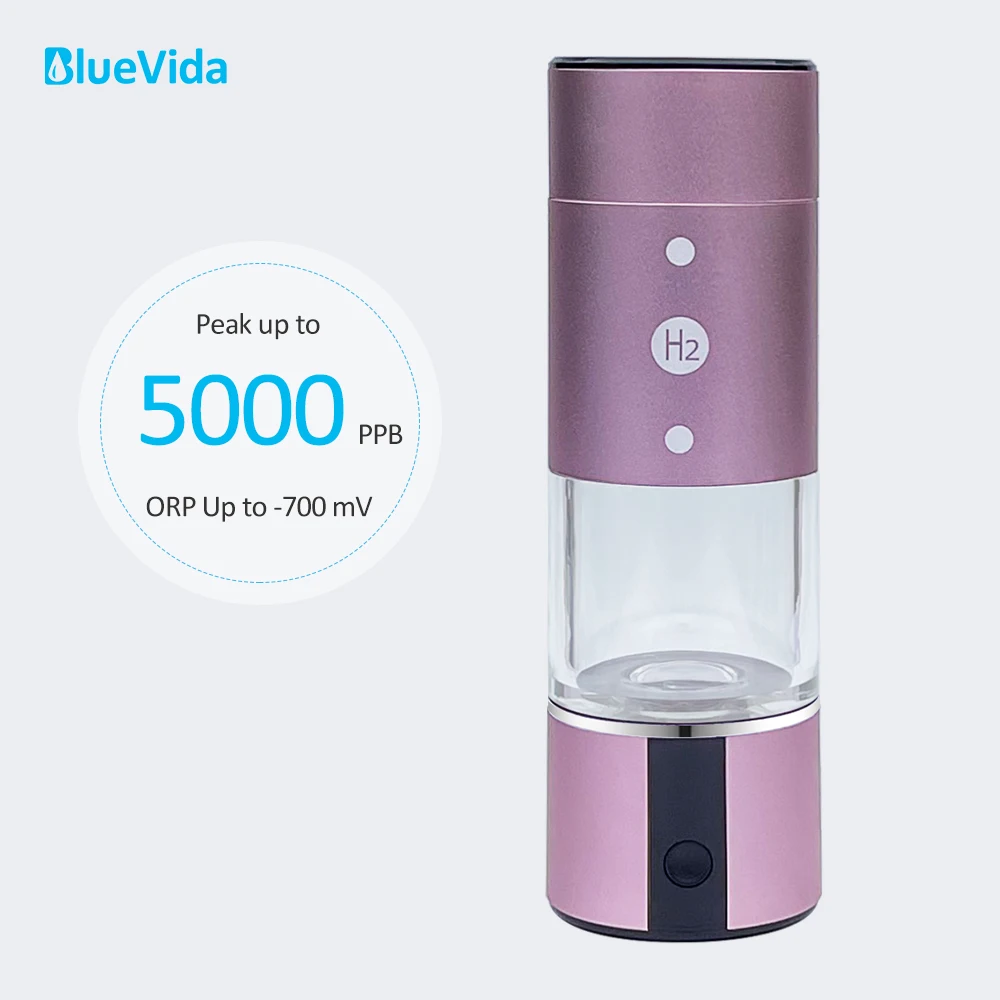 Bluevida Max 5000ppb Negative ORP DuPont Hydrogen Water Generator For Inhaler With Kit Display Time and Battery 3 Uses