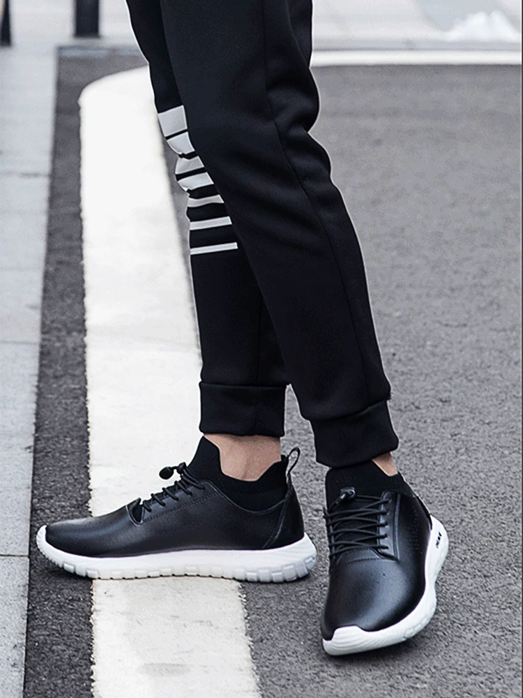 ONEMIX Mens Flats Casual Men Loafers Leather Shoes Women Sneakers Soft Outsole for Outdoor Jogging Walking Sneaker Lazy Shoes