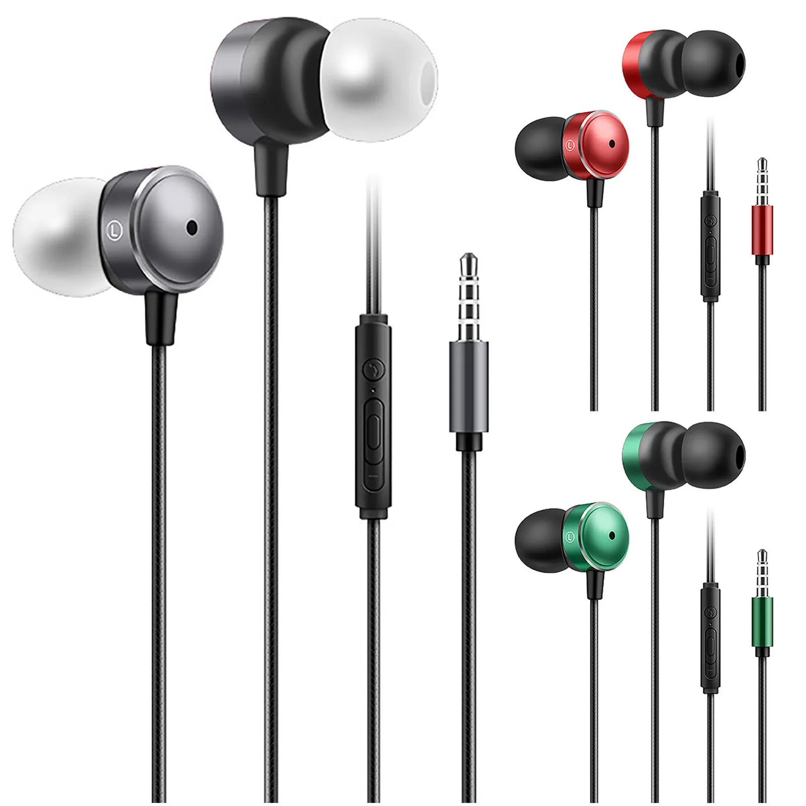 

Earphones In Ear Headphones With Microphone 3.5mm Wired Earbuds For Ios And Android Smartphones Laptops Head Phones for Computer