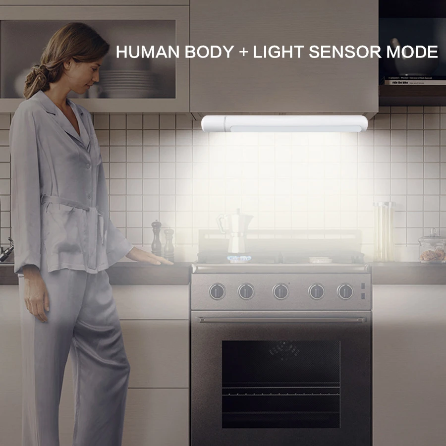 

XIAOMI PIR Motion Sensor 5LED Swivel Bar Night Light Lamp LED Cabinet Light Drawer Cabinet Wardrobe Tube For Kitchen/bedroom