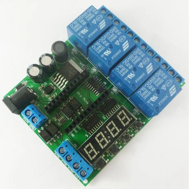 Плата Mini PLC DC 5-24 В 4Ch Pro релейный модуль экрана для светодиодного дисплея Arduino