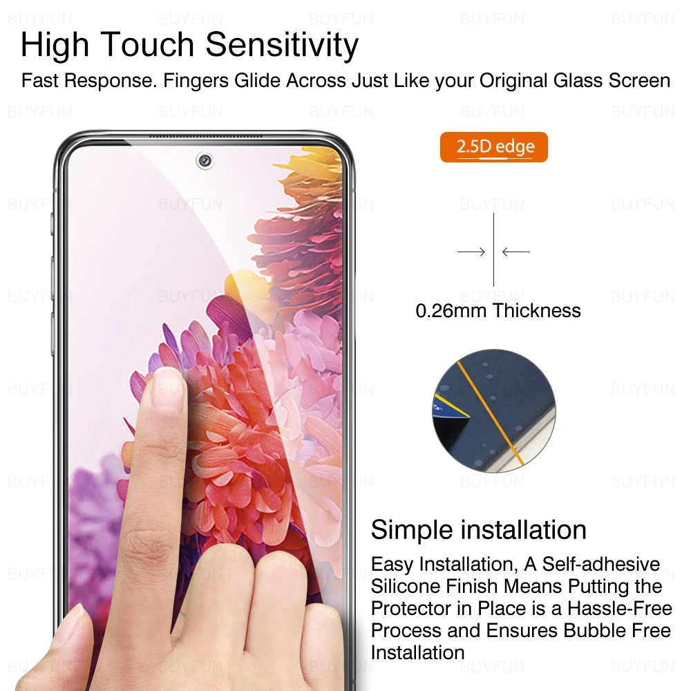 4pcs full coverage tempered glass for samsung galaxy s20 fe s20fe s21fe s21 fe galaxys21fe 5g protective film screen protector free global shipping