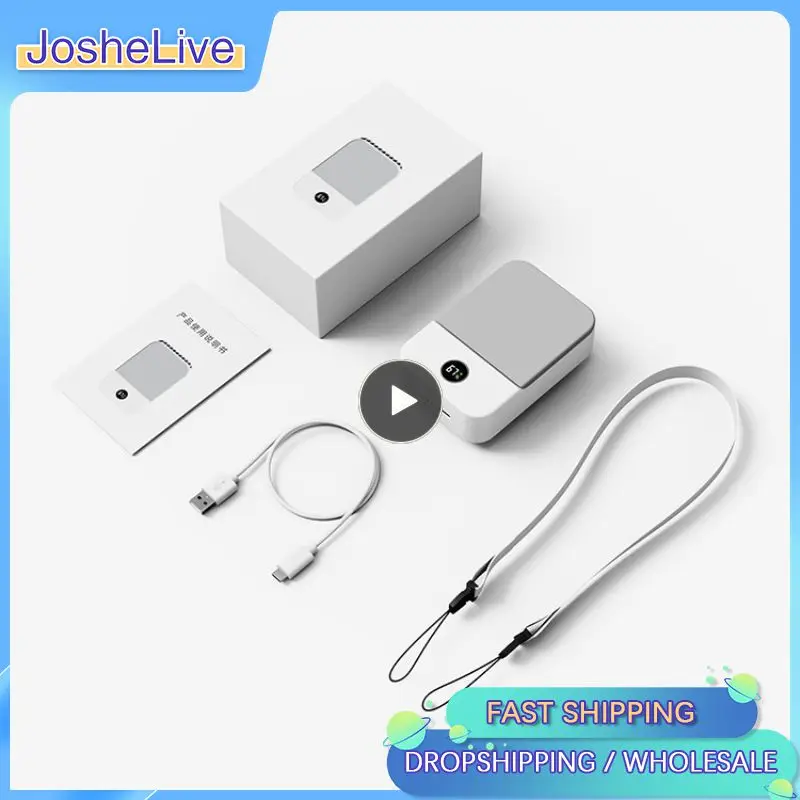 

USB Charging Mini Digital Display Neck Hanging Fan Large Wind Fan Outdoor Digital Display Neck Fan Leafless Desktop Small Fan