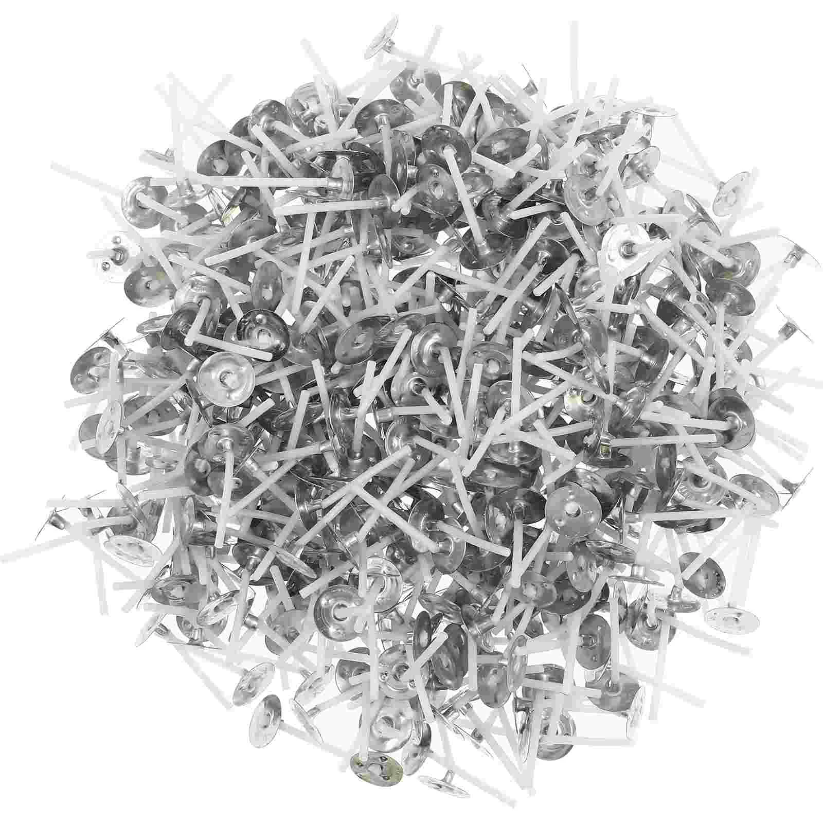 

500 Pcs Accessories Wick Tabs Butter Wick Sustainer Tabs Making Supplies Metal Wick Tabs