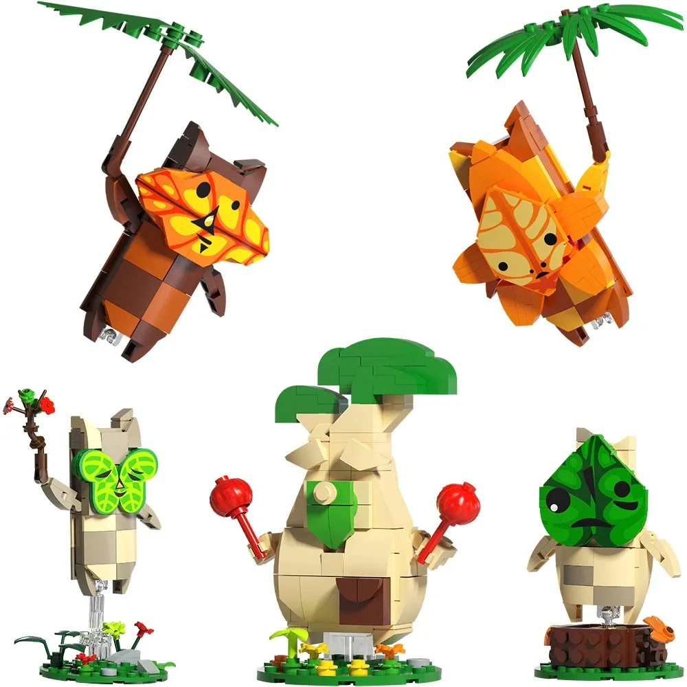 Gobricks Moc Zeldaed Yahaha Korok набор строительных блоков руины Guardian Keglo Seeds игровые фигурки