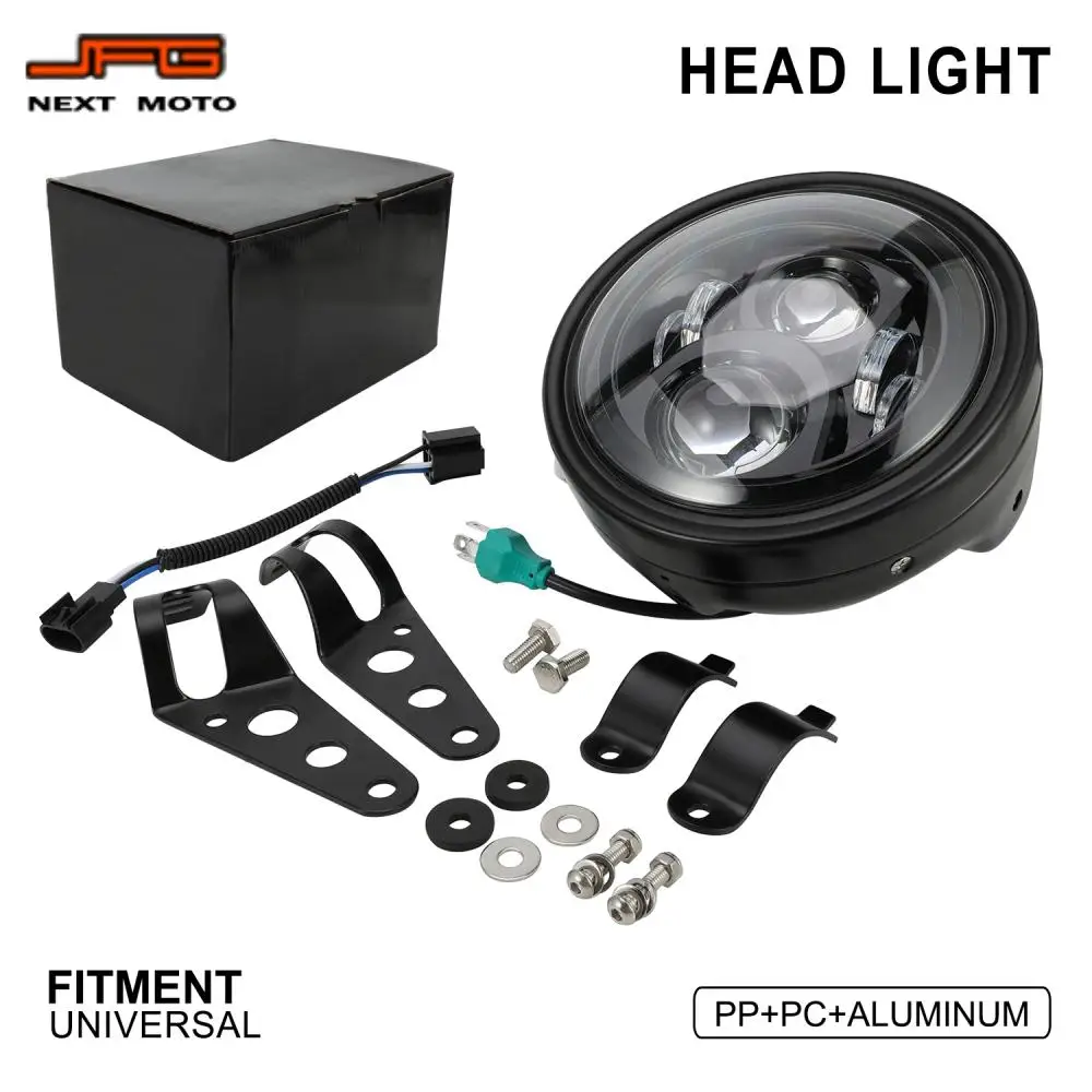 Универсальный Головной фонарь светодиодная фара для мотоцикла с кронштейном