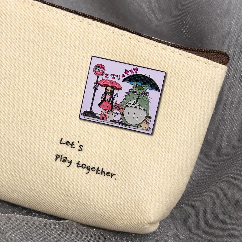 Брошь на булавке Kamado-Nezuko Hashibira-Inosuke значок Тоторо |