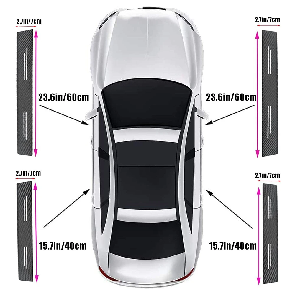 4Pcs For Opel Astra F G H J K GTC OPC GIS 2021 2020 2019 2018 2017 2014 -1992 Car Door Threshold Sill Sticker Tuning Accessories - купить по