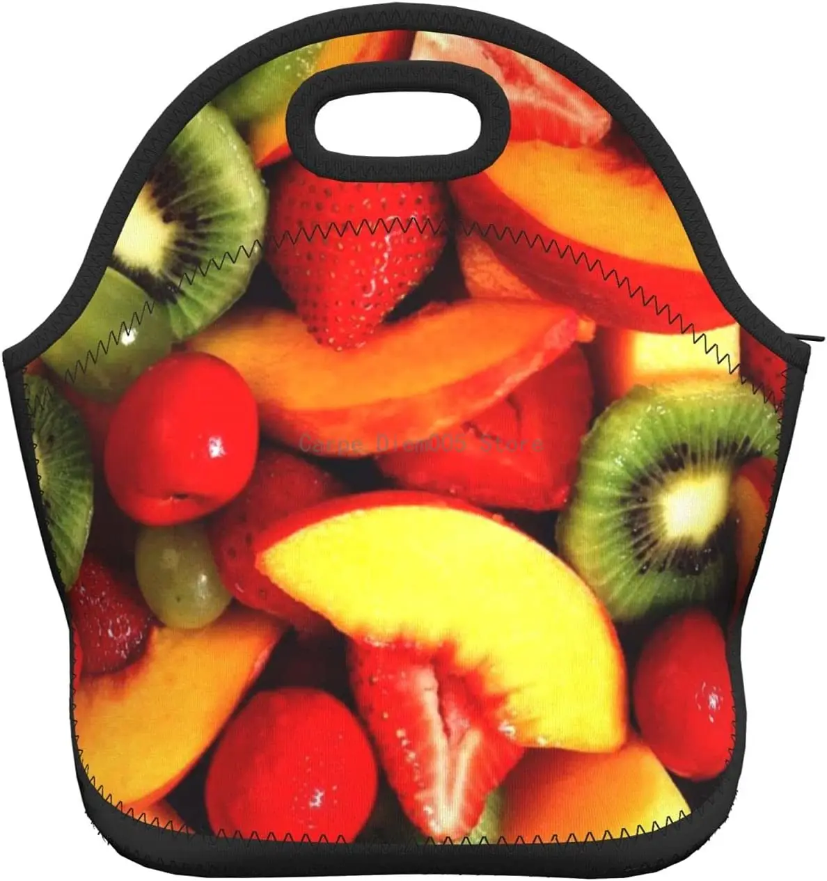

Fresh Fruits And Vegetables Neoprene Lunch Bag/Lunch Box/Lunch Tote/Picnic Bags Insulated Cooler Travel Organizer School Work