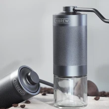 HiBREW Manual Coffee Grinder Portable High Quality Hand Grinder Mill Aluminium With Visual Bean Storage G4