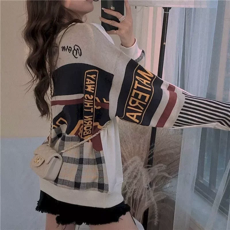 

Round Neck Sweatshirt Women's Tide 2022 New Autumn Student Girlfriends Loose Korean Version Autumn Tide Plus Velvet Top Hood