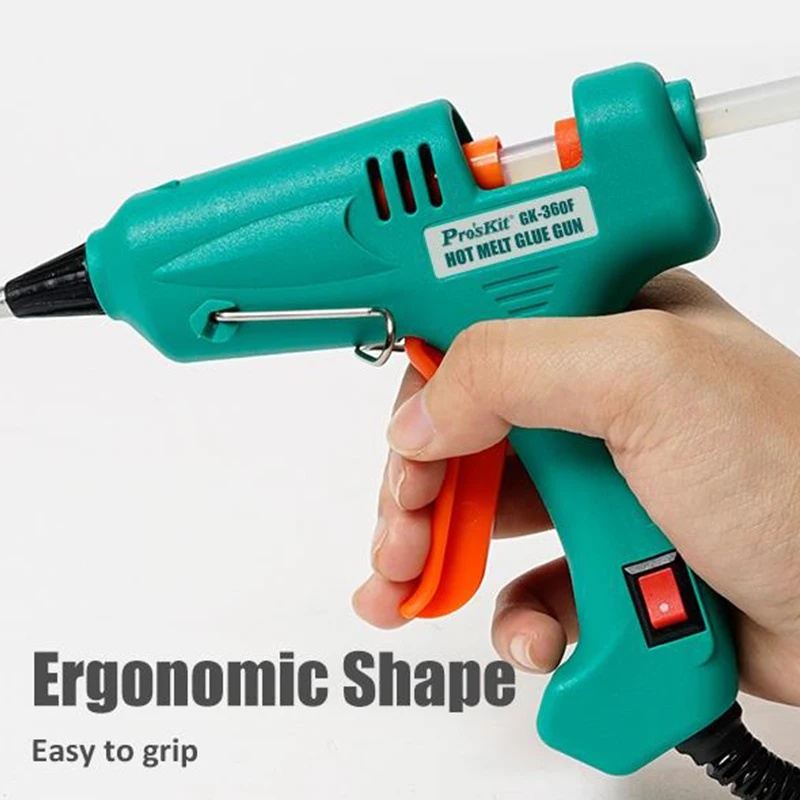 Pro'skit Пистолет для термоклеевого клея Ручной бытовой пистолет горячего GK-360G