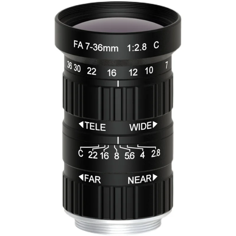 HD 5MP Zoom 7-36 мм C-Mount промышленный объектив без искажений профессиональный