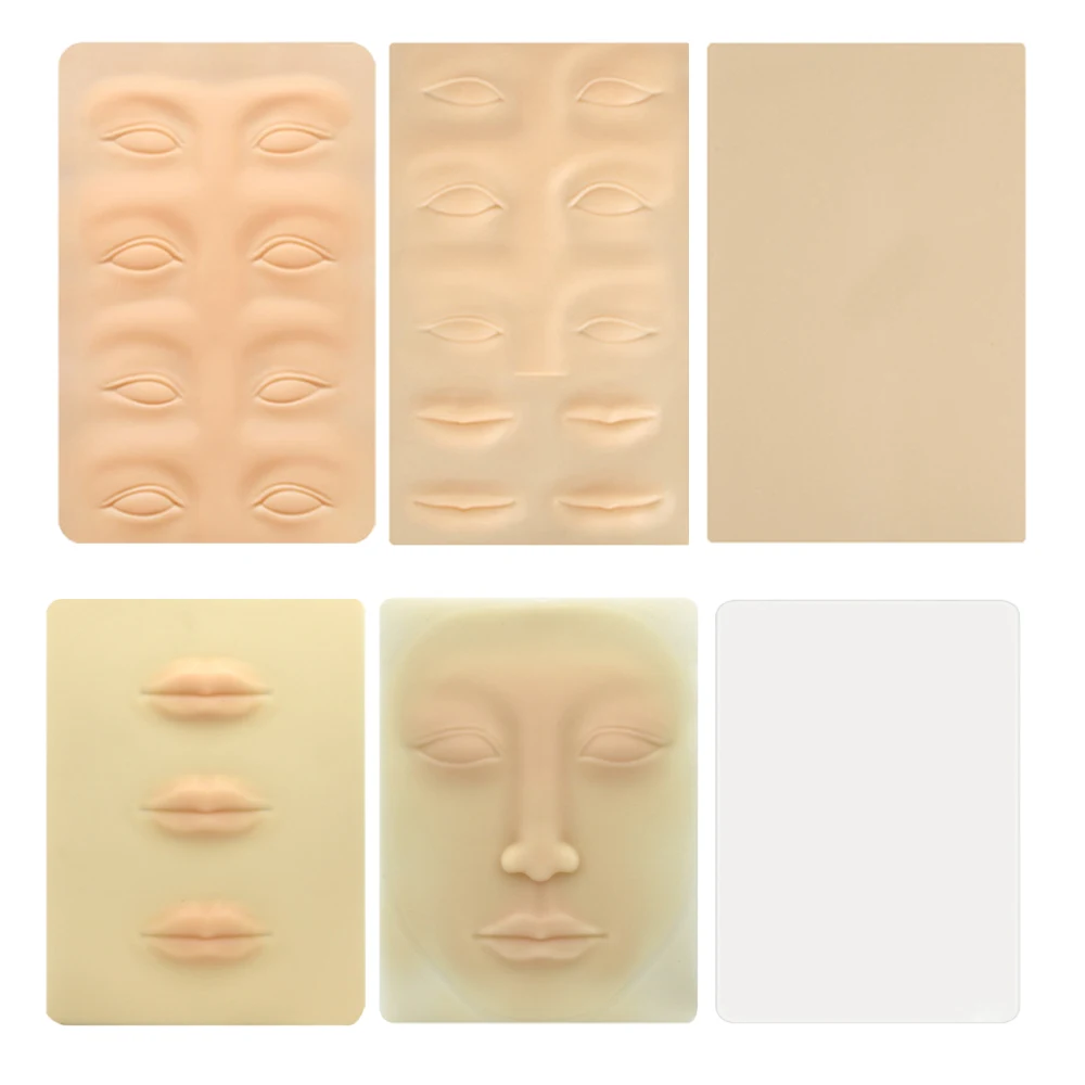 

Силиконовое 3D лицо для обучения перманентному макияжу, тренировке татуировок, искусственная кожа, глаза, губы, лицо для микроблейдинга, Машинка для татуировок для начинающих