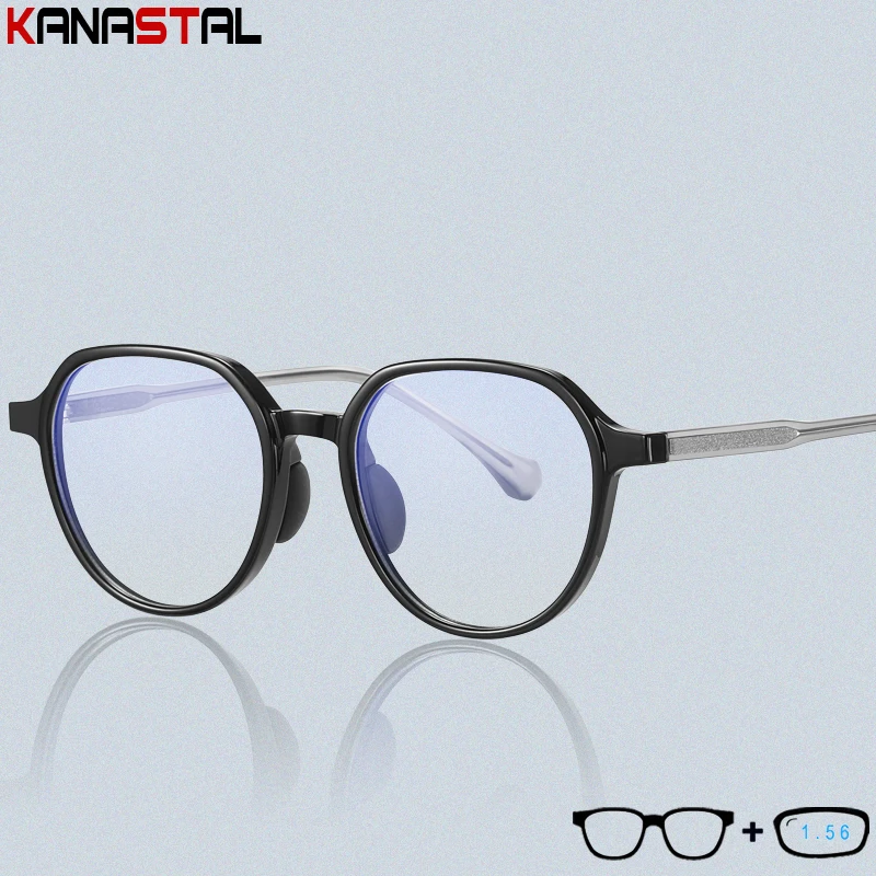 

Женские очки с блокировкой сисветильник, мужские овальные очки TR90 в стиле ретро, оправа для очков CR39, линзы с диоптриями, очки для дальнозорк...