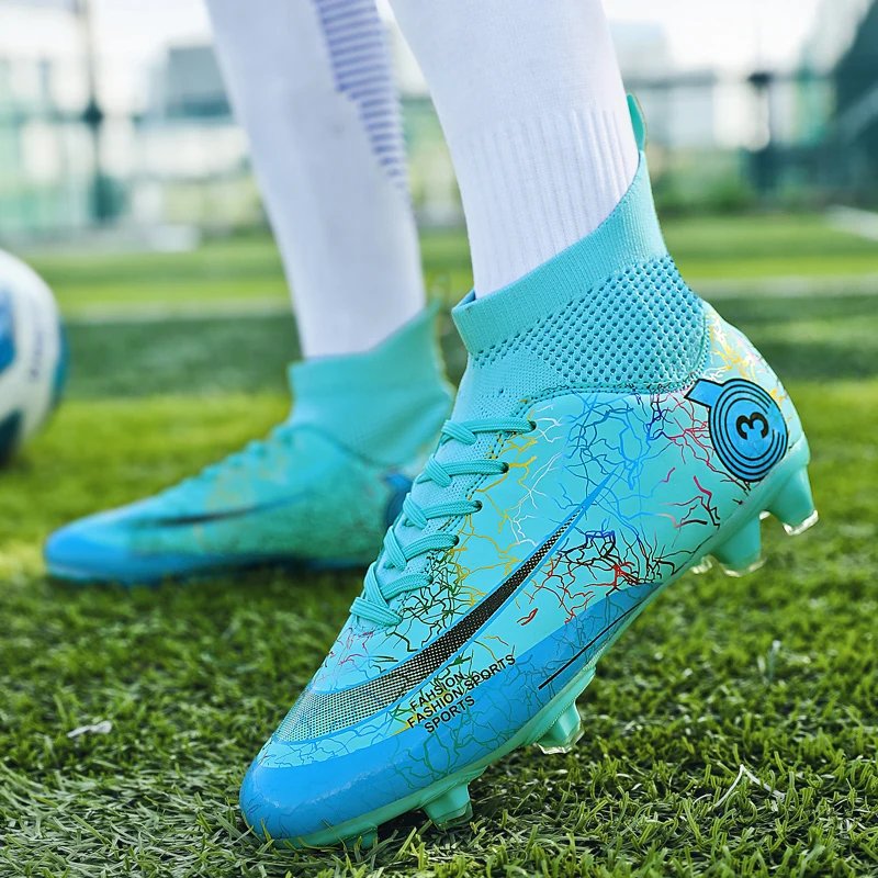 Hot Professional Unisex Soccer Shoes TF/FG Football Boots Men Kids Turf Soccer Cleats Futsal Football Shoes Boys Sport Sneakers