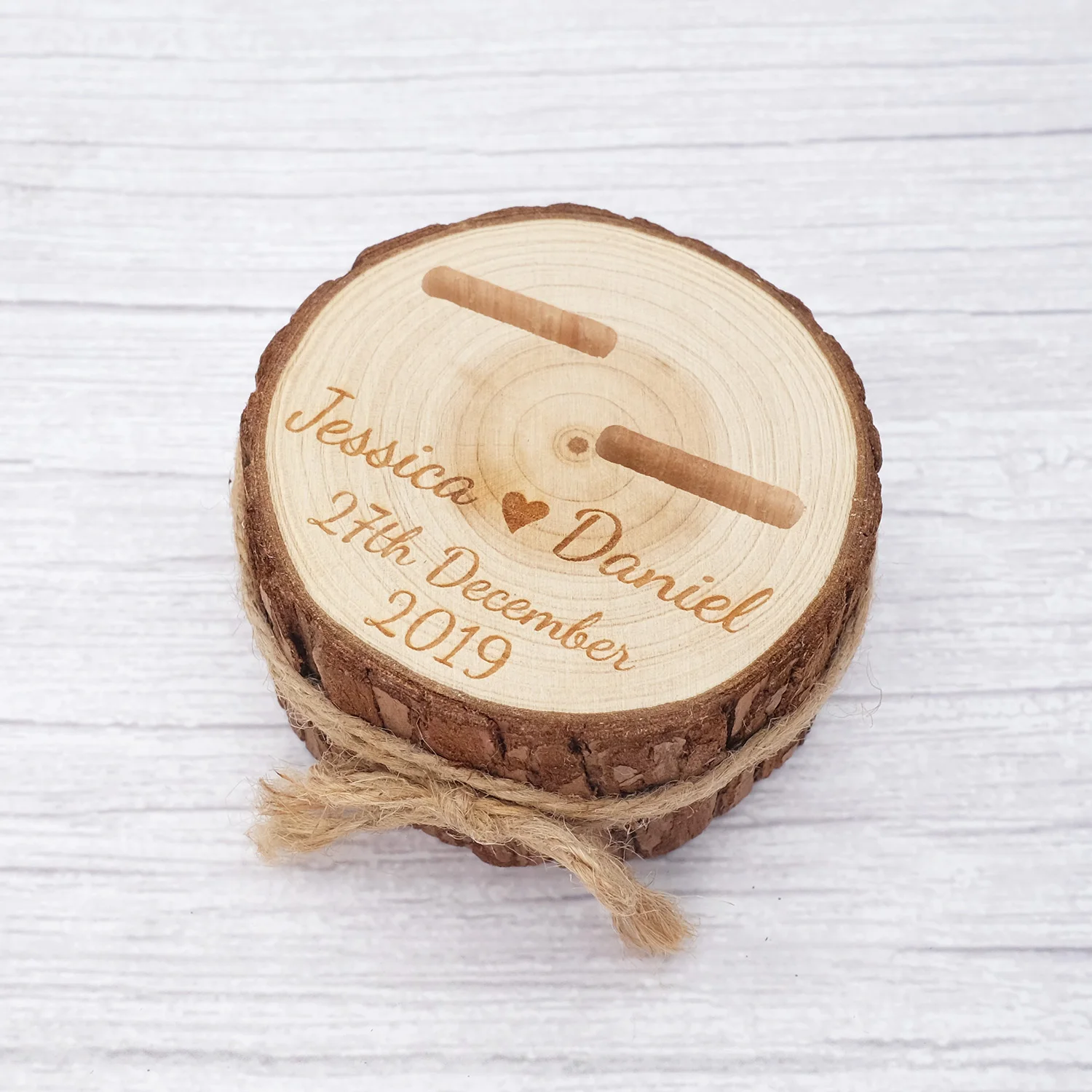 Персонализированная шкатулка для обручальных колец с гравировкой украшений