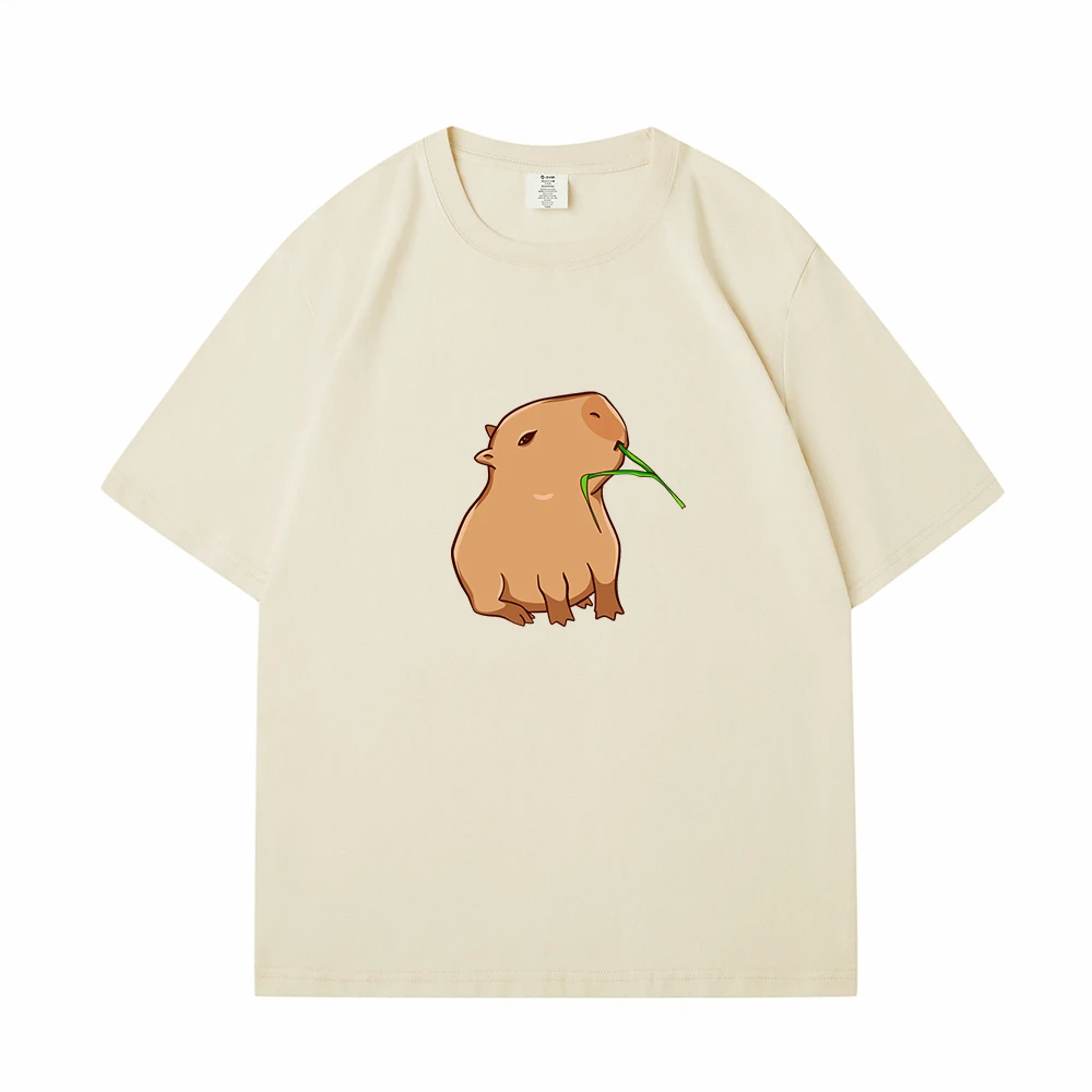 

Милая футболка с графическим принтом капибара, Женская Винтажная футболка с круглым вырезом, повседневные футболки с животными, кавайная футболка в стиле Харадзюку, женская футболка