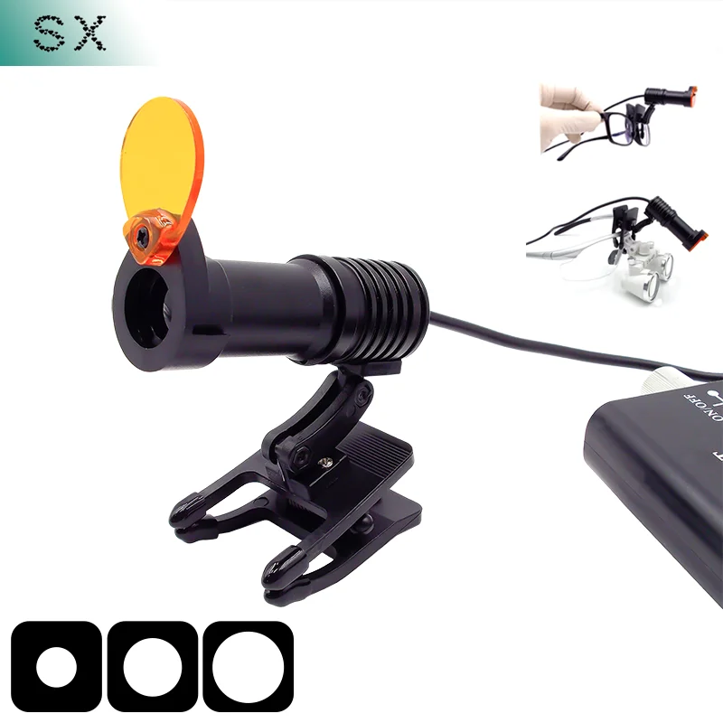 Стоматологический налобный фонарь 5 Вт прожектор с клипсой регулируемый размер